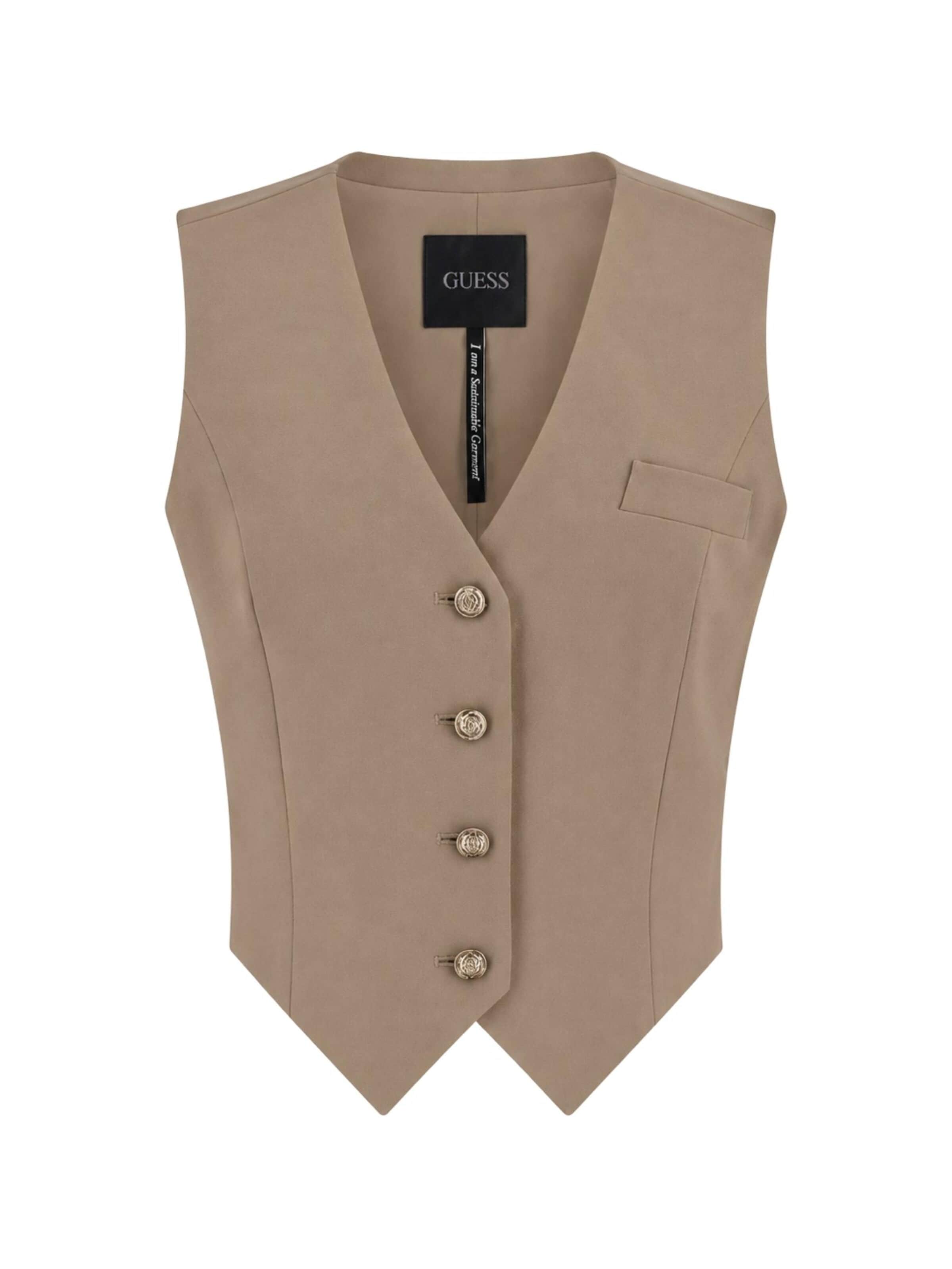Gilet da completo 'W5YH55WGHC2' di GUESS in beige: frontale