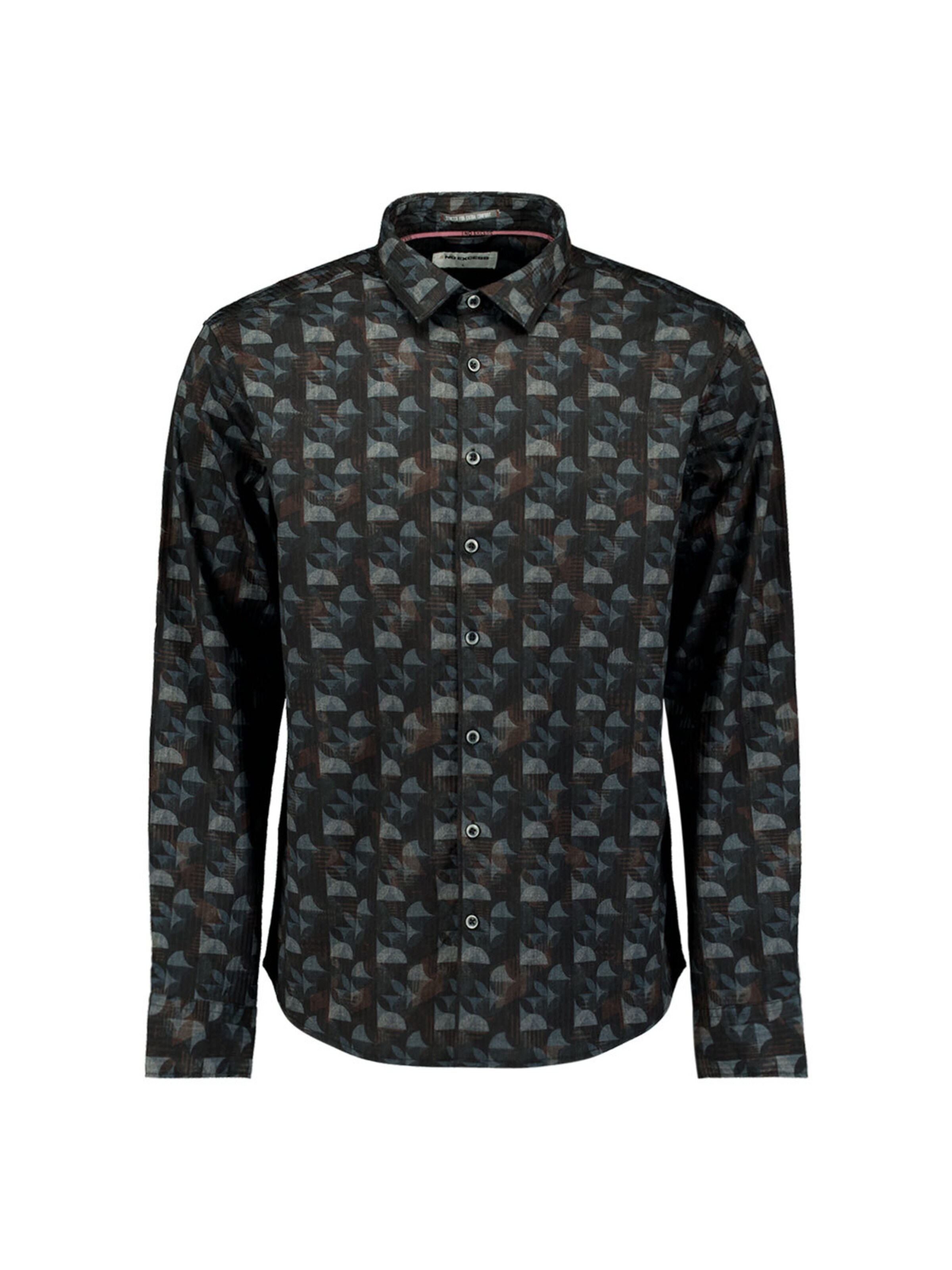 No Excess Regular fit Button Up Shirt in Blue: front