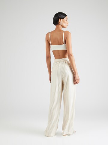 modström Wide leg Pleat-Front Pants 'Isabel' in Beige