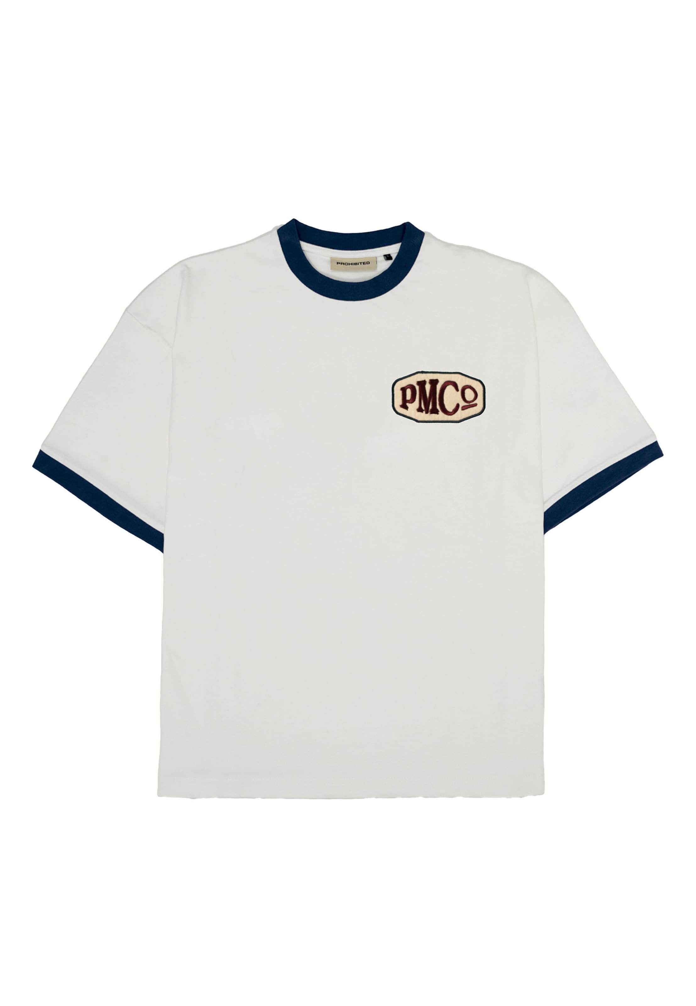 Prohibited - Camiseta 'PMCO' en blanco: frente