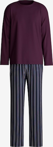 CALIDA Long Pajamas 'Relax Streamline' in Purple: front
