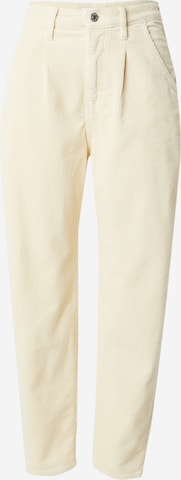 Mavi Regular Plissert bukse 'LAURA' i beige: forside