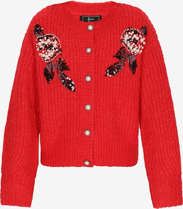faina - Cárdigan en rojo: frente