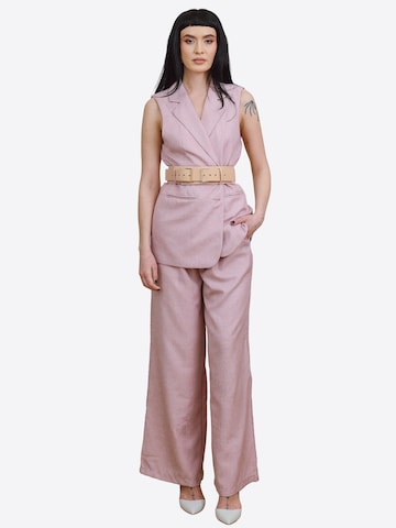 Haute Cuir Belt 'Double Buckle' in Beige