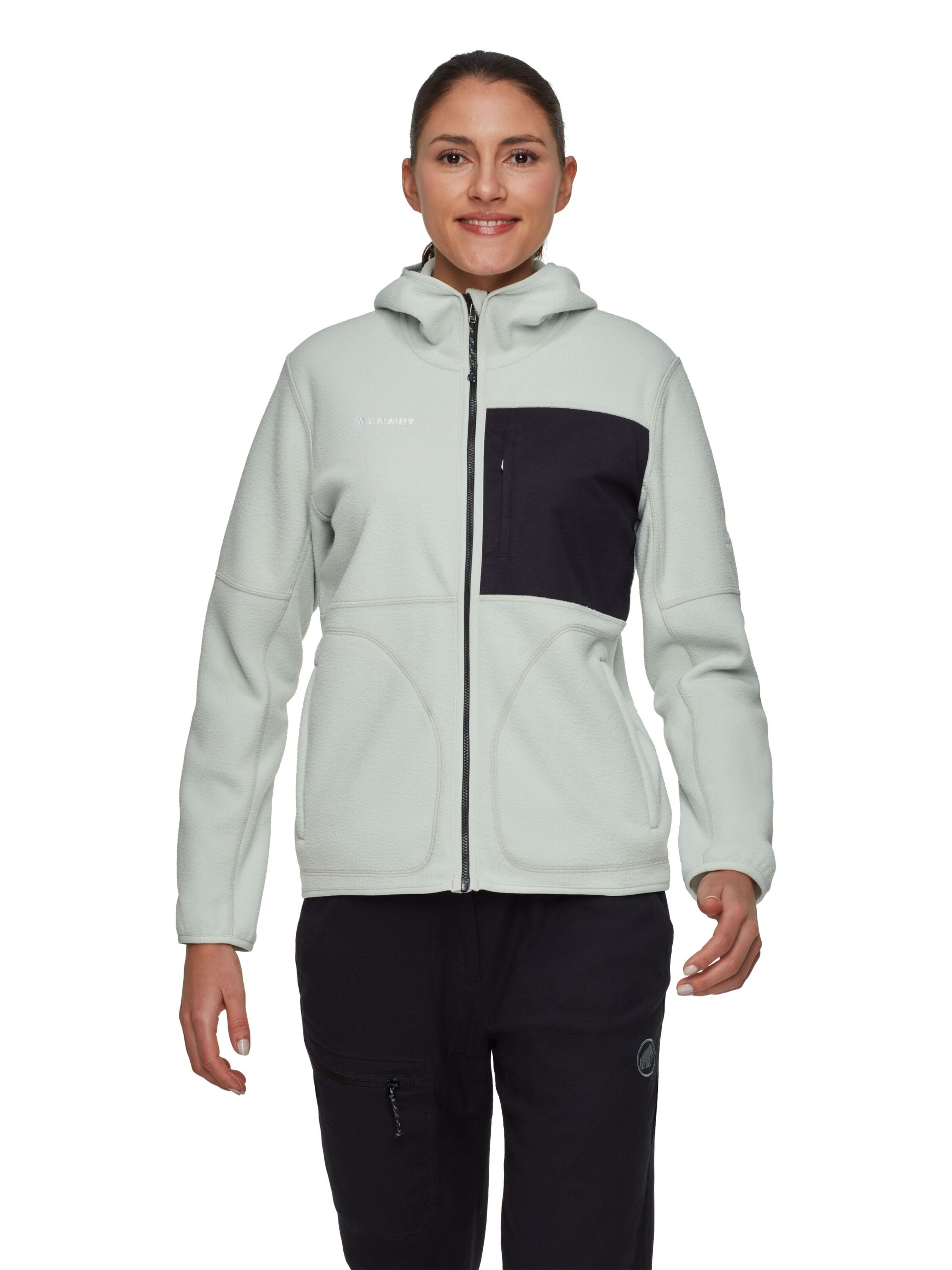 MAMMUT Athletic Fleece Jacket 'Tamaro' in Green: front