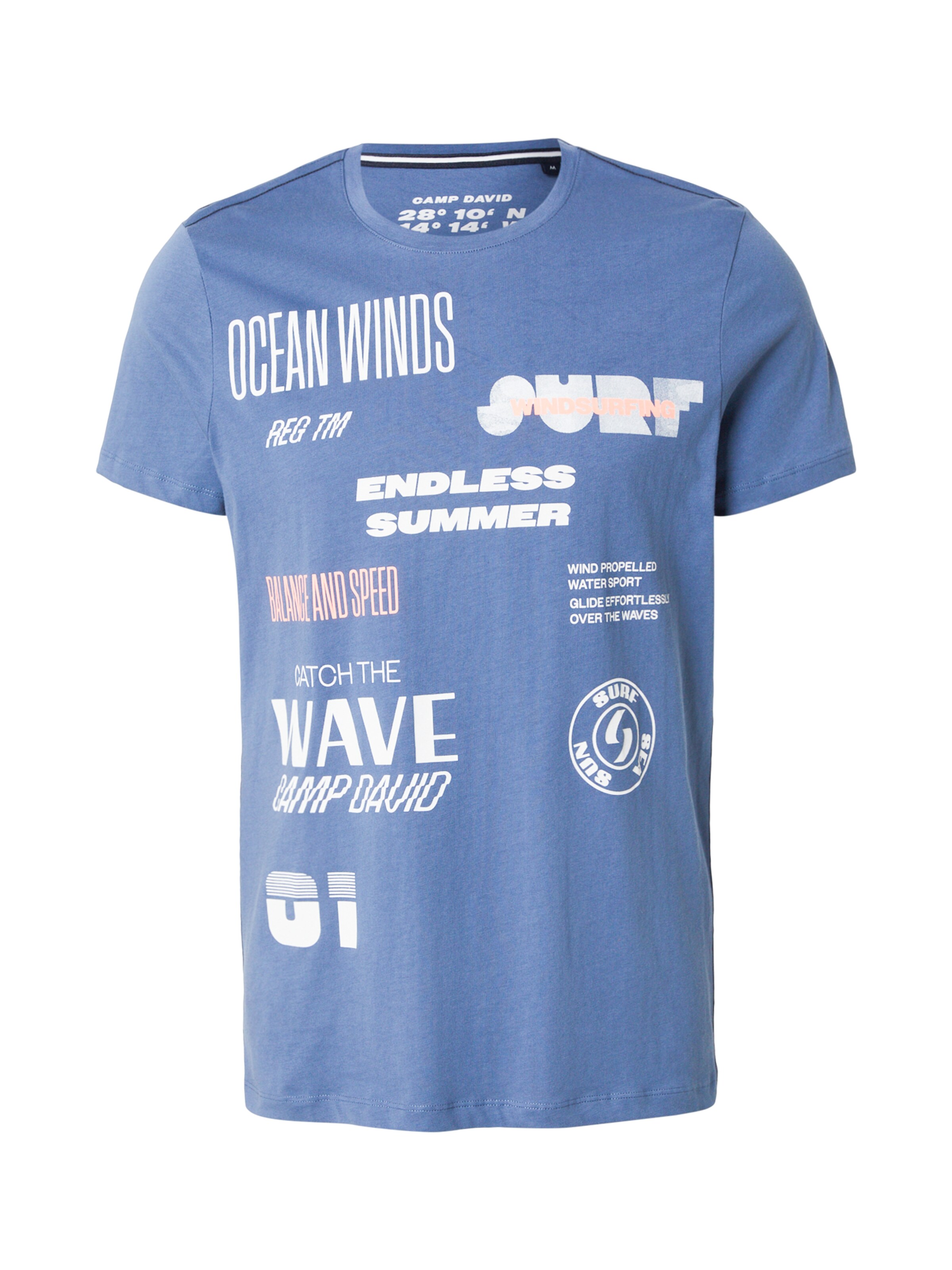CAMP DAVID - Camiseta en azul: frente