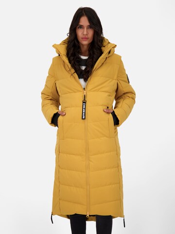 Alife and Kickin Winter Coat 'Nelly' in Yellow: front