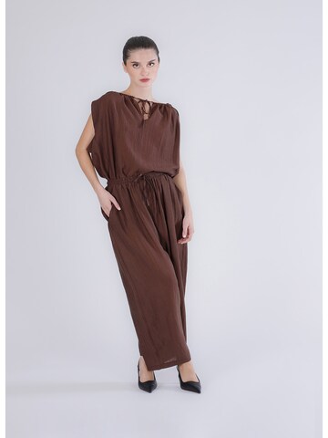 Wide leg Pantaloni di CAFè NOIR in marrone