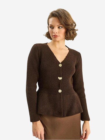 Bianco Lucci Strickjacke in Braun