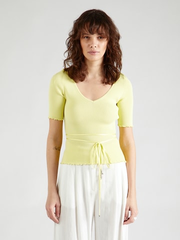 Pull-over 'Simble' HUGO Red en jaune : devant