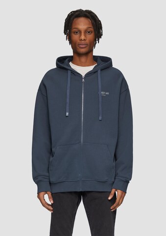 QS Zip-Up Hoodie in Blue: front