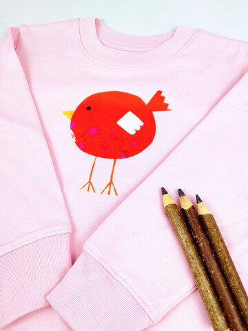 MelaDi Sweatshirt 'Roter Vogel' in Pink