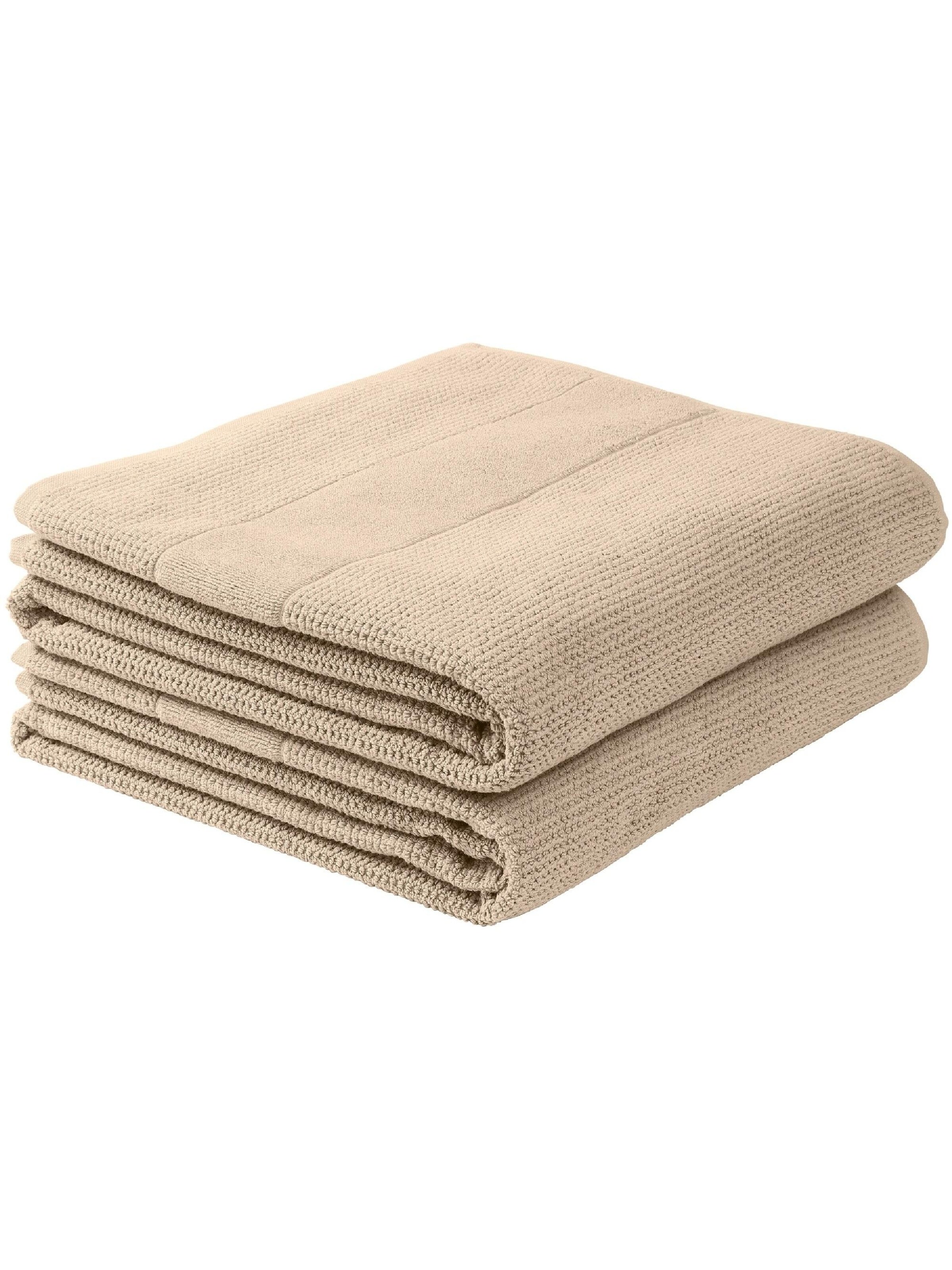 SCHIESSER Handtuch 'Duschtuchset Turin - 2-teilig'‌‌‌‌‌‌ in Beige: Vorderseite