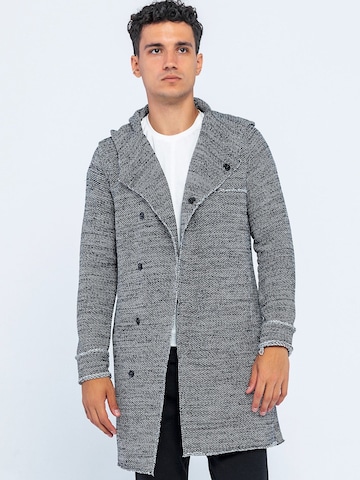 Ron Tomson Knit Cardigan in Grey: front