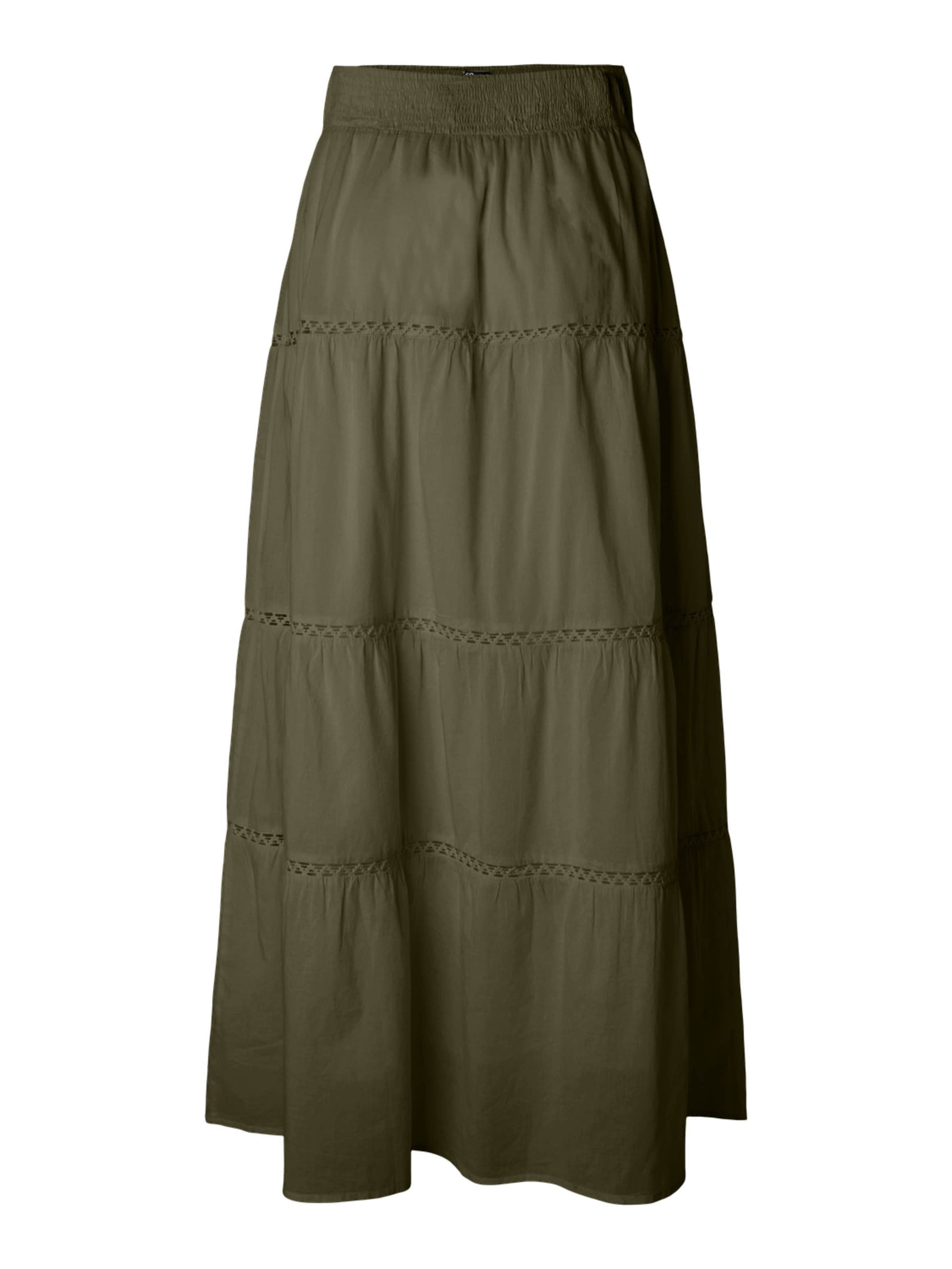 PIECES Jupe 'PCAstrid' en olive, Vue avec produit