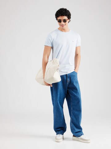 TOMMY HILFIGER Slim fit Koszulka w kolorze niebieski