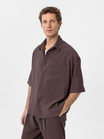 Antioch Comfort fit Overhemd 'Ricardo' in Bruin