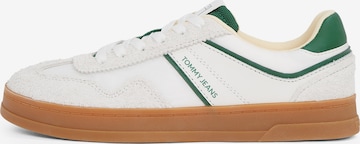 Tommy Jeans Sneaker 'THE GREENWICH MIX MEDIA' in Beige: Vorderseite
