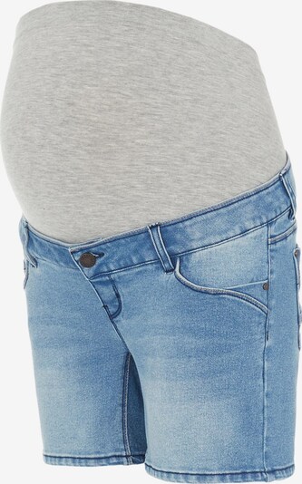 MAMALICIOUS Shorts 'Sarina' in blue denim / graumeliert, Produktansicht