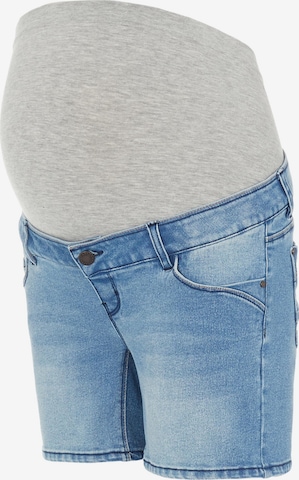 MAMALICIOUS Slimfit Shorts 'Sarina' in Blau: predná strana