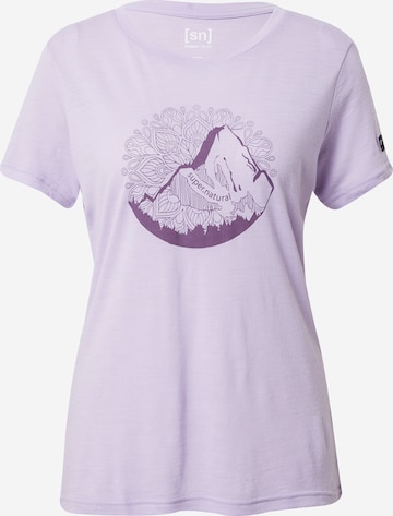 T-shirt fonctionnel 'MOUNTAIN MANDALA' super.natural en violet : devant