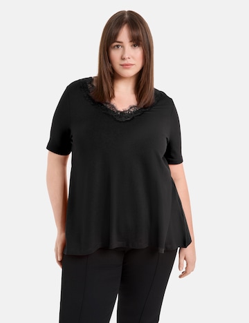 SAMOON Shirt in Black: front
