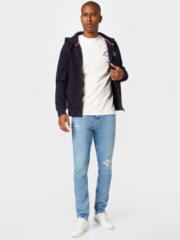 TOMMY HILFIGER Sweatjacke in Blau