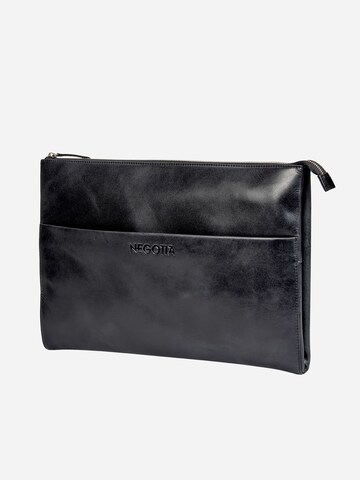 NEGOTIA Leather Laptop Bag 'Alpha 14 inch' in Black