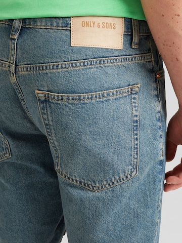 Only & Sons Regular Jeans 'ONSEDGE' i blå