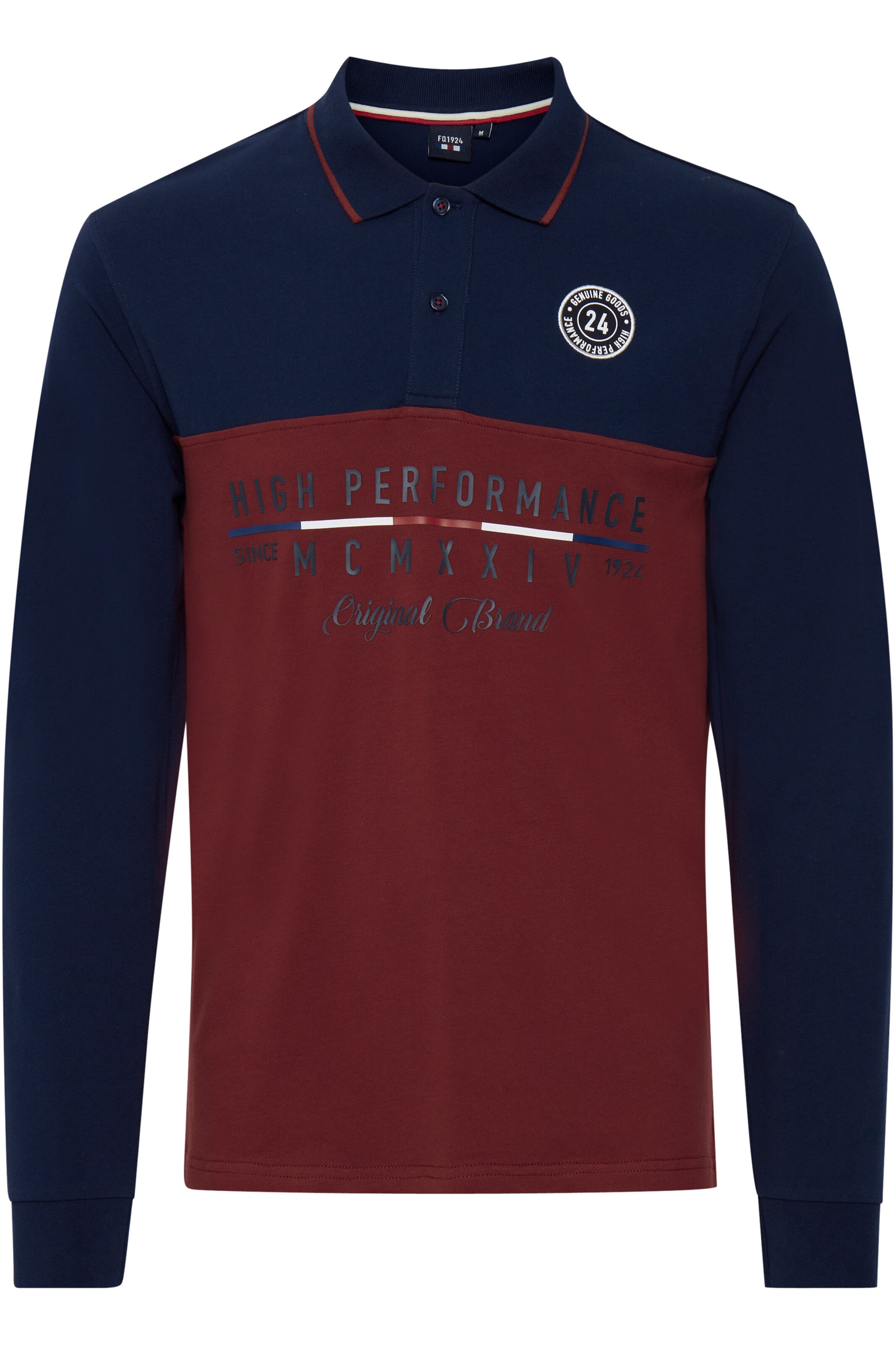 FQ1924 - Camisa 'Reidar' em vermelho: frente