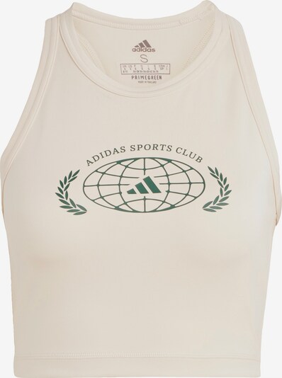 ADIDAS PERFORMANCE Functioneel shirt 'Sports Club Graphic' in de kleur Beige / Donkergroen, Productweergave