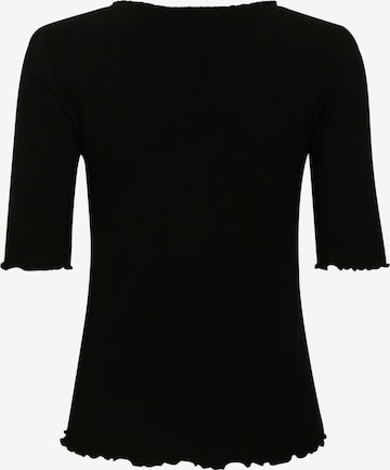 Cream T-shirt 'Ribba' i svart
