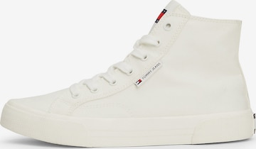 Tommy Jeans Sneakers hoog in Beige: voorkant