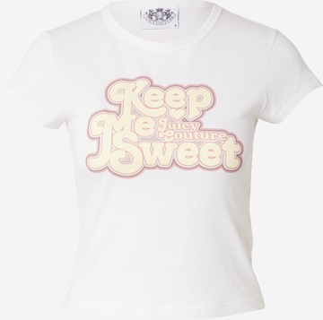 balta Juicy Couture Marškinėliai 'KEEP ME SWEET': priekis