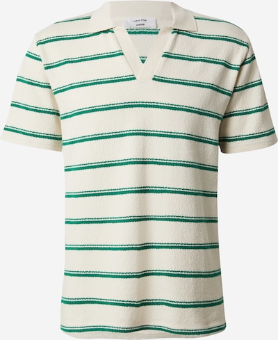 DAN FOX APPAREL T-Shirt 'Kevin' en vert / blanc cassé, Vue avec produit