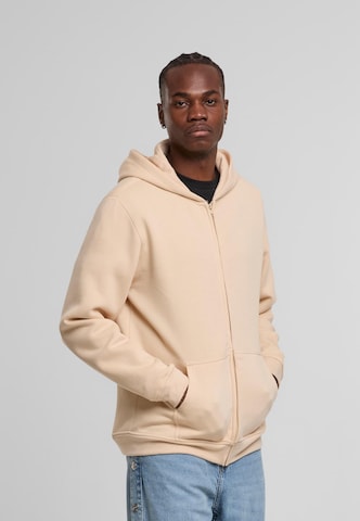 Urban Classics Zip-Up Hoodie 'Basic Essential' in Beige