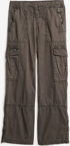 Superdry Loosefit Cargobroek in Grijs: voorkant