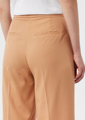 COMMA Wide Leg Bundfaltenhose in Braun