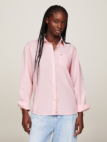 Tommy Jeans Blouse in Roze: voorkant