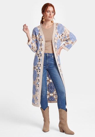 Manteau en tricot 'Resortwear' usha FESTIVAL en bleu