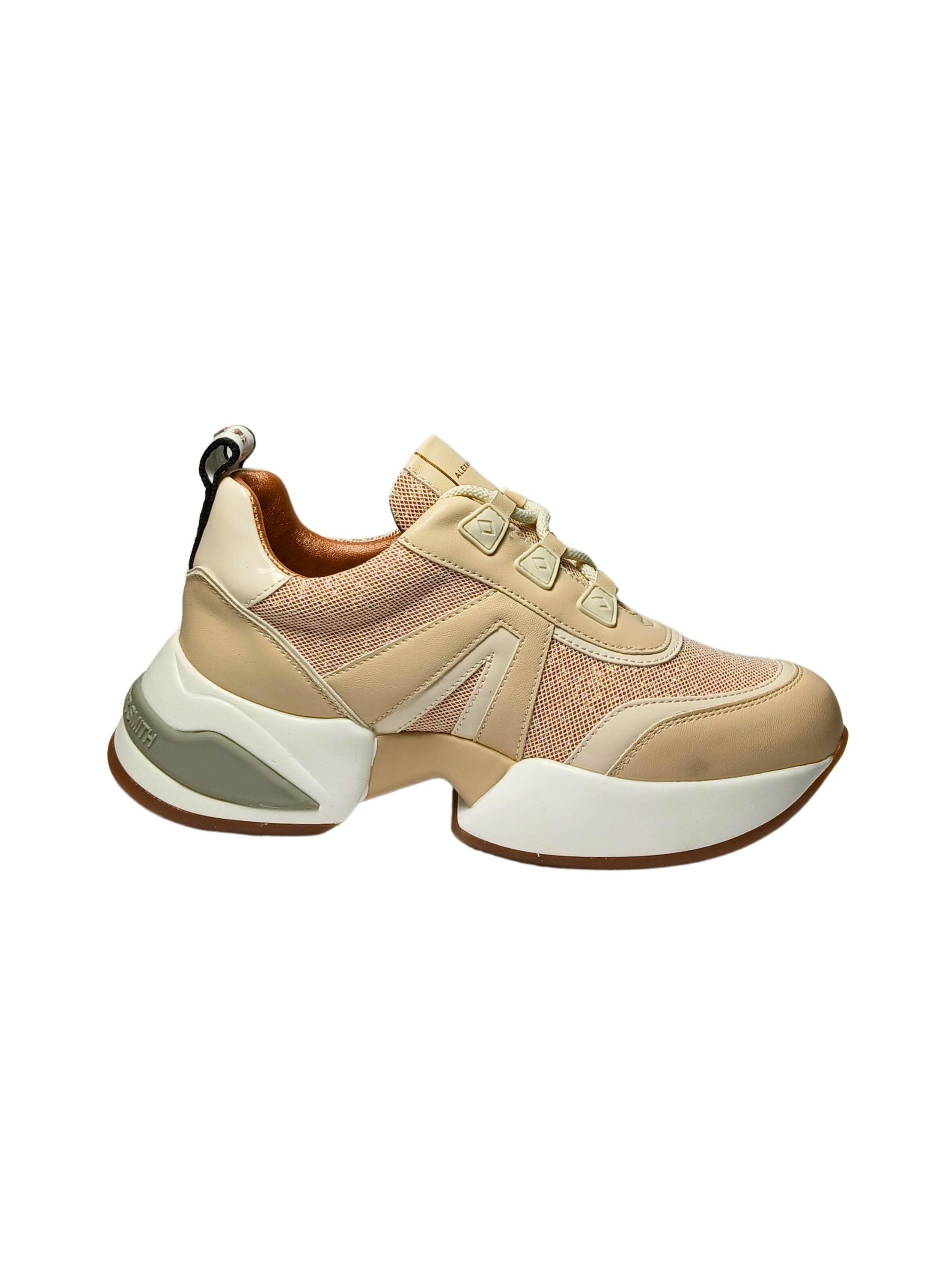 Sneaker bassa di Alexander Smith in beige: frontale