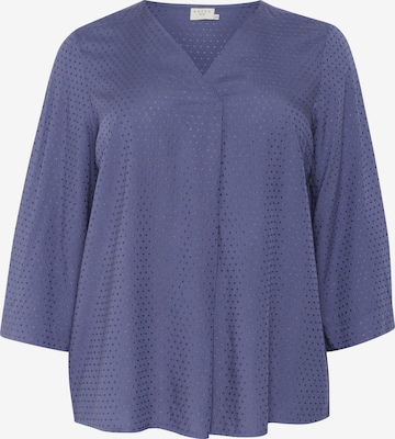KAFFE CURVE Blouse 'Else' in Blauw: voorkant
