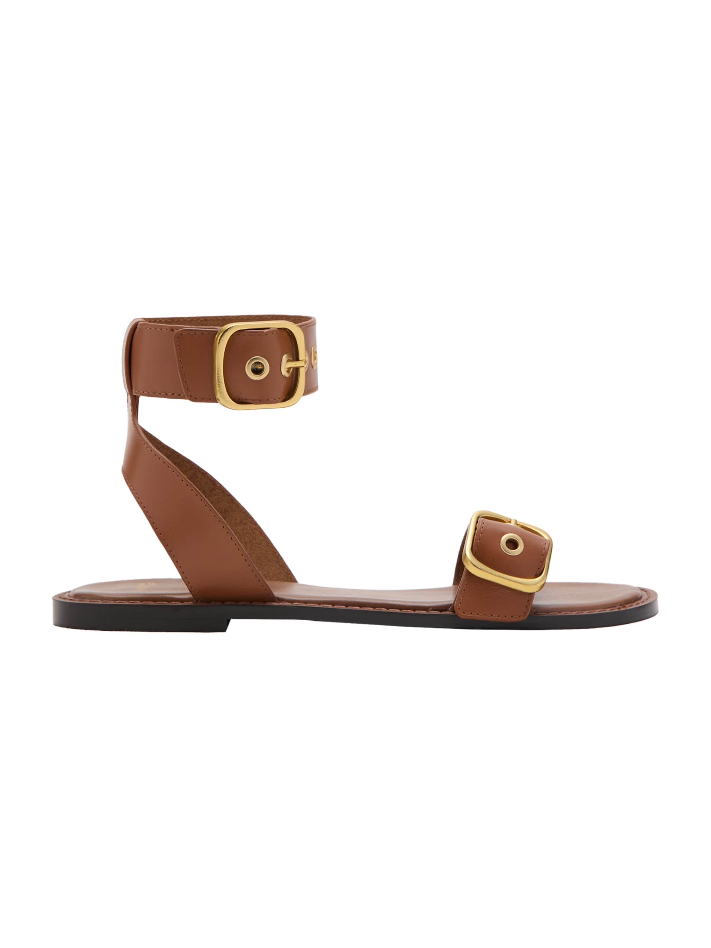 Sandales MANGO en marron : devant