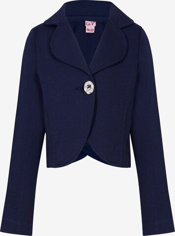 La V Bodywarmer 'Vest met klassie kraag' in Blauw: voorkant