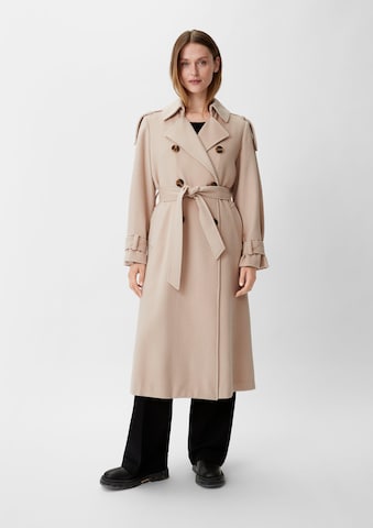 COMMA Between-Seasons Coat in Beige: front