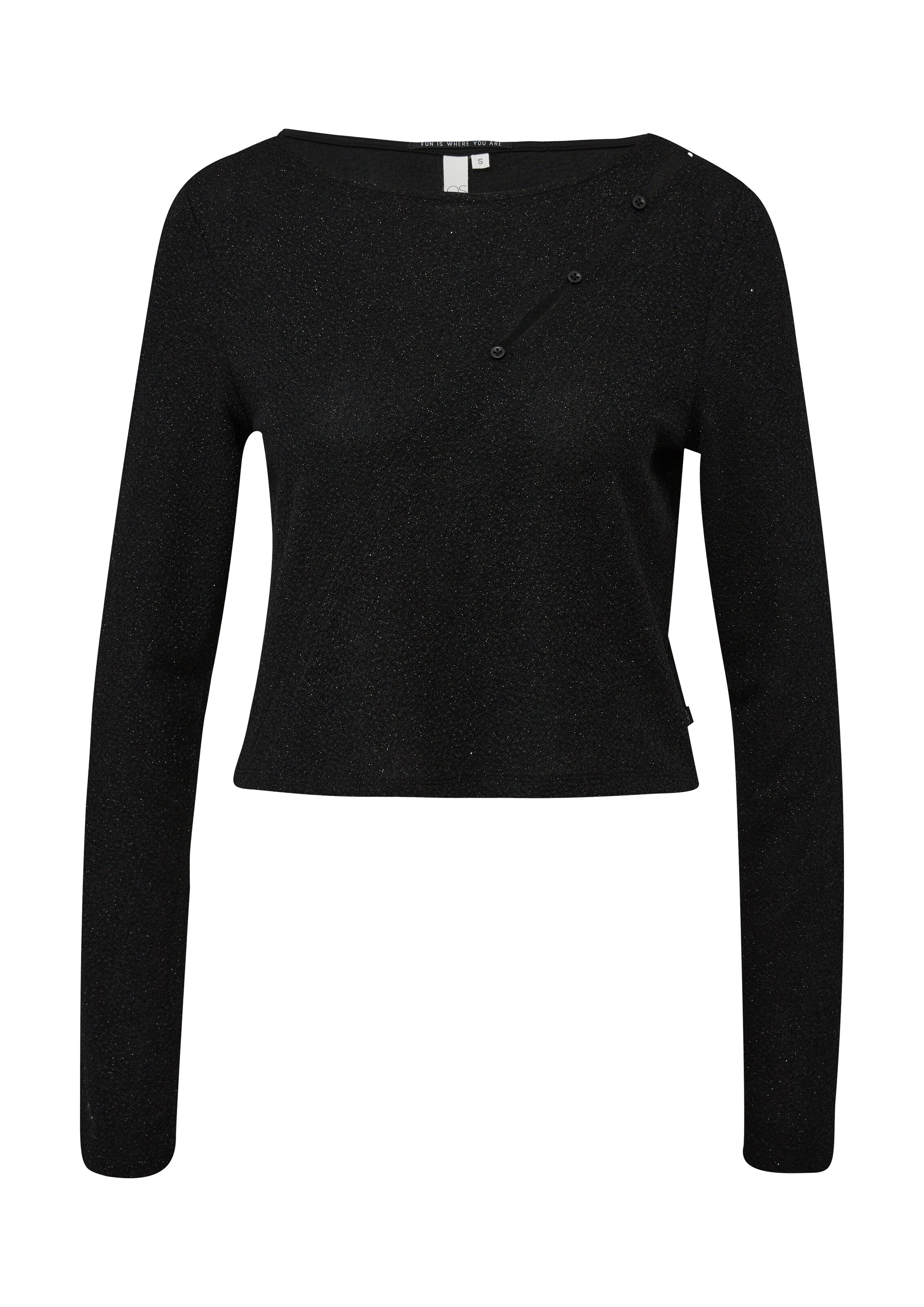 QS Shirt in Schwarz: Vorderseite