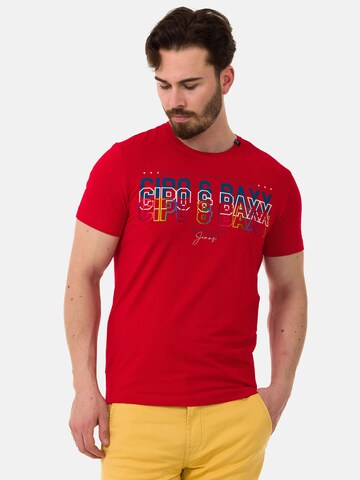T-Shirt CIPO & BAXX en rouge