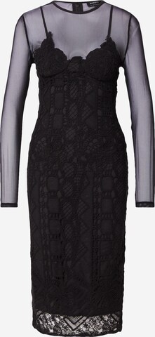 Bardot Dress in Black: front