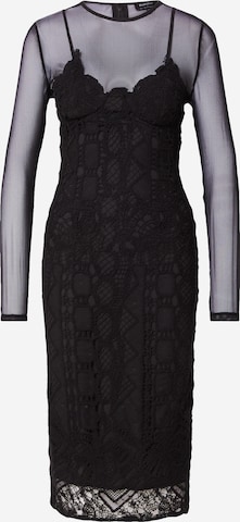 Bardot Dress in Black: front