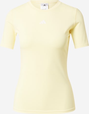 ADIDAS PERFORMANCE Λειτουργικό μπλουζάκι σε κίτρινο: μπροστά